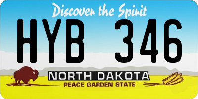 ND license plate HYB346