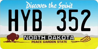 ND license plate HYB352