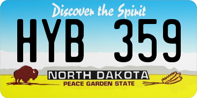 ND license plate HYB359