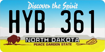 ND license plate HYB361