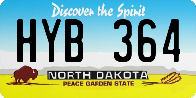 ND license plate HYB364