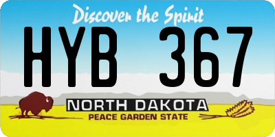 ND license plate HYB367