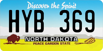 ND license plate HYB369
