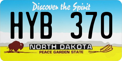 ND license plate HYB370