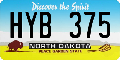 ND license plate HYB375