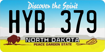 ND license plate HYB379