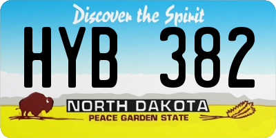 ND license plate HYB382