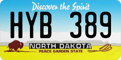 ND license plate HYB389