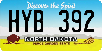ND license plate HYB392