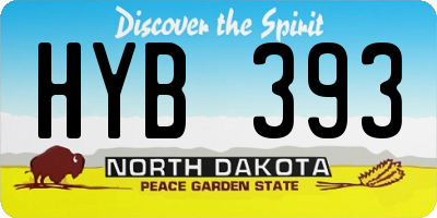 ND license plate HYB393