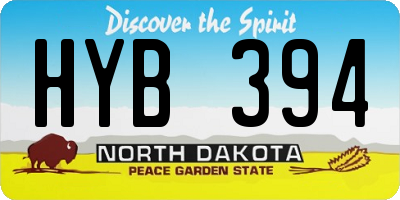 ND license plate HYB394