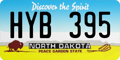 ND license plate HYB395