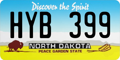 ND license plate HYB399