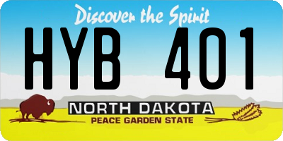 ND license plate HYB401