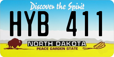 ND license plate HYB411