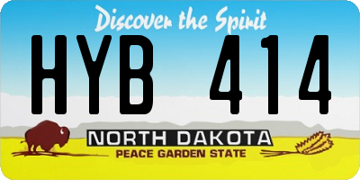 ND license plate HYB414