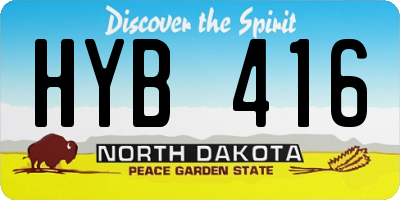 ND license plate HYB416