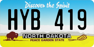 ND license plate HYB419