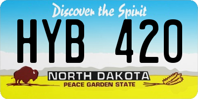 ND license plate HYB420