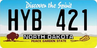 ND license plate HYB421