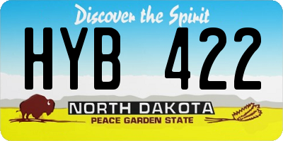 ND license plate HYB422