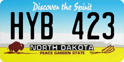 ND license plate HYB423