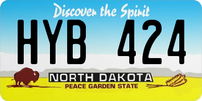 ND license plate HYB424