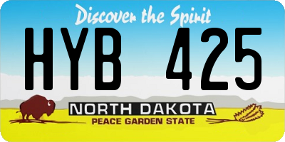 ND license plate HYB425