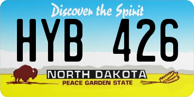 ND license plate HYB426