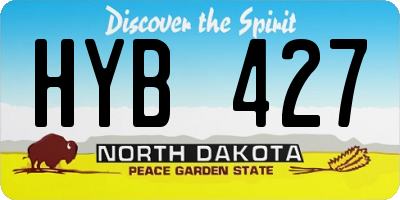 ND license plate HYB427