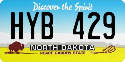 ND license plate HYB429