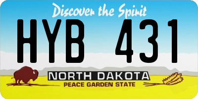 ND license plate HYB431