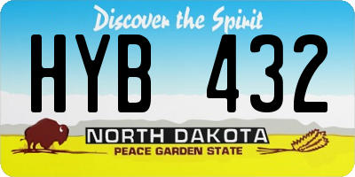 ND license plate HYB432