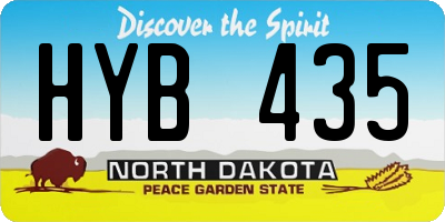 ND license plate HYB435