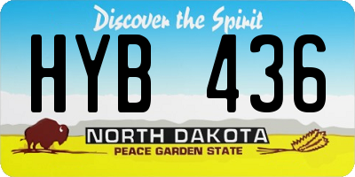 ND license plate HYB436