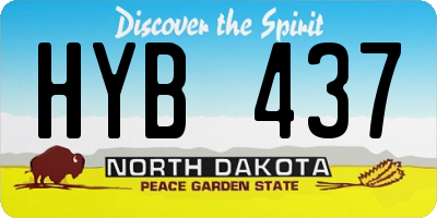 ND license plate HYB437