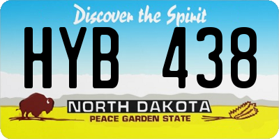 ND license plate HYB438