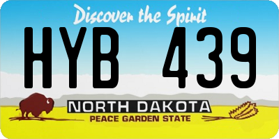 ND license plate HYB439