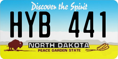 ND license plate HYB441