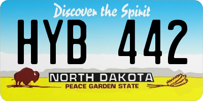 ND license plate HYB442