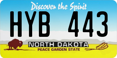 ND license plate HYB443