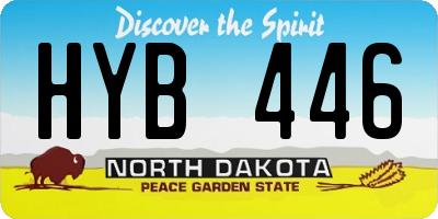 ND license plate HYB446