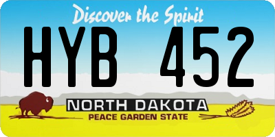 ND license plate HYB452