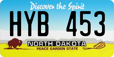 ND license plate HYB453
