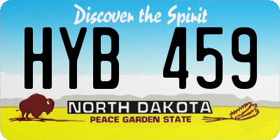 ND license plate HYB459