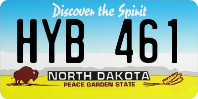 ND license plate HYB461