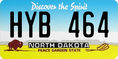 ND license plate HYB464
