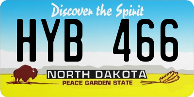 ND license plate HYB466