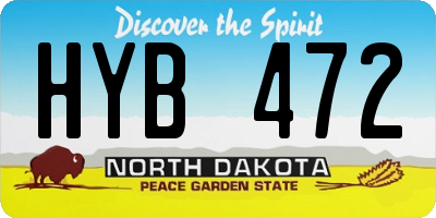 ND license plate HYB472