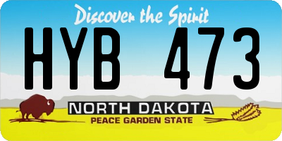 ND license plate HYB473